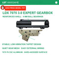 LDX 3.0 Expert CNC 7075 Aluminum Externally Wired Gearbox Shell and Internal Kits (Pre-Order 50 Hari)