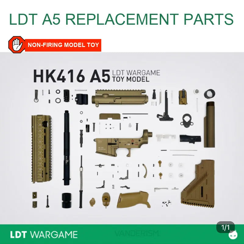 LDT A5 Toy Model Replacement Parts (Pre-Order 50 Hari)