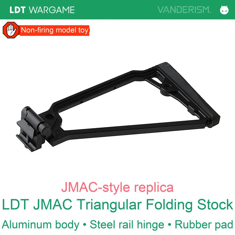 JMAC CNC Triangular Rail-Mount Folding Stock for Toy Models / Modular Umbrella (Pre-Order 50 Hari)