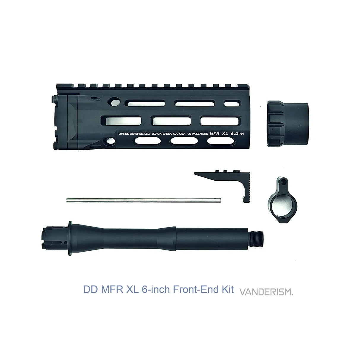 DD MFR XL DDM4 6 Inch Metal Front End Kit | Gel Blaster WGG WGB (Pre-Order 50 Hari)