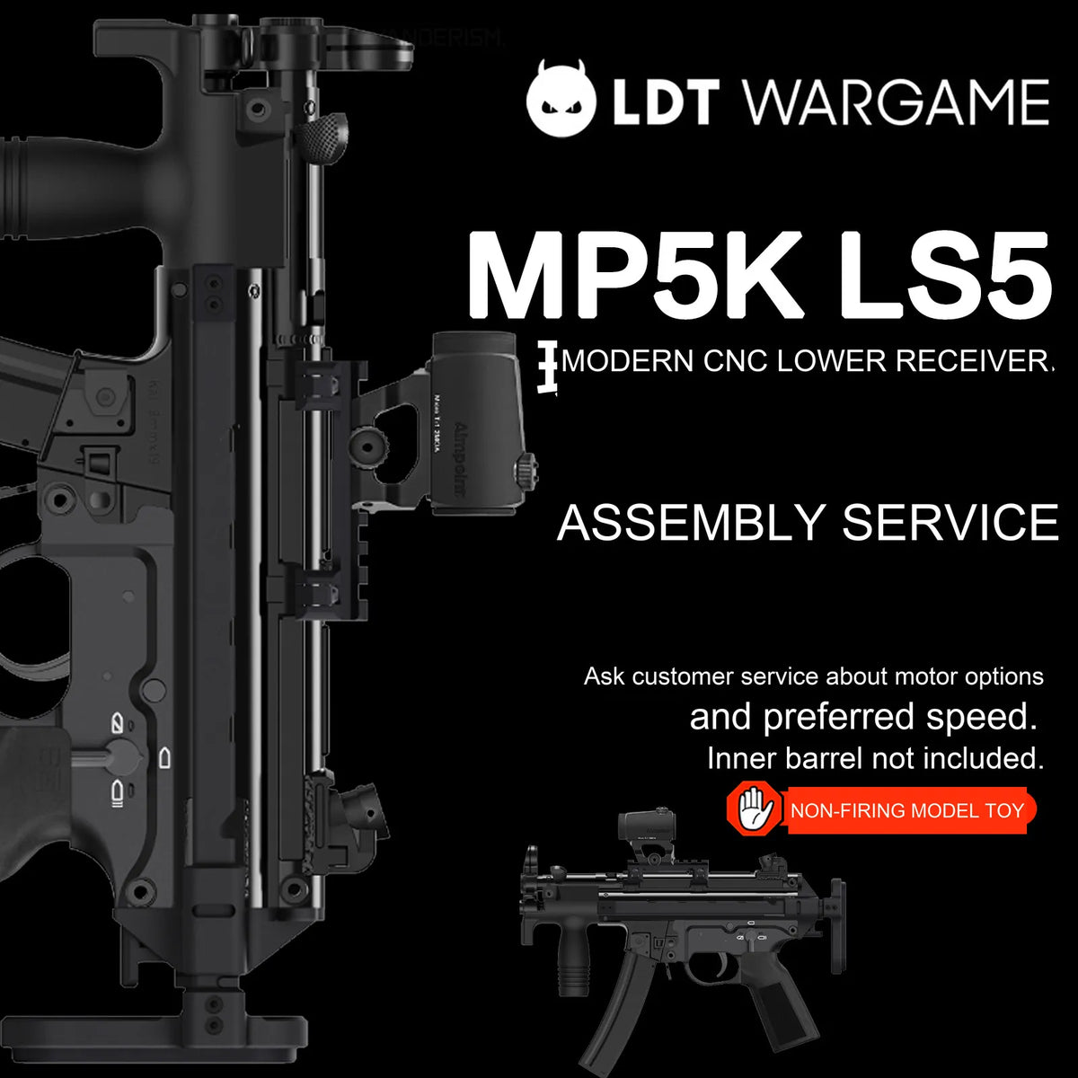 LDX MP5K Assembled Gel Blaster with LS5 Modernized Lower Receiver, Gen 2 LDX / 7075 3.0 Expert-Control Gearbox (Pre-Order 50 Hari)