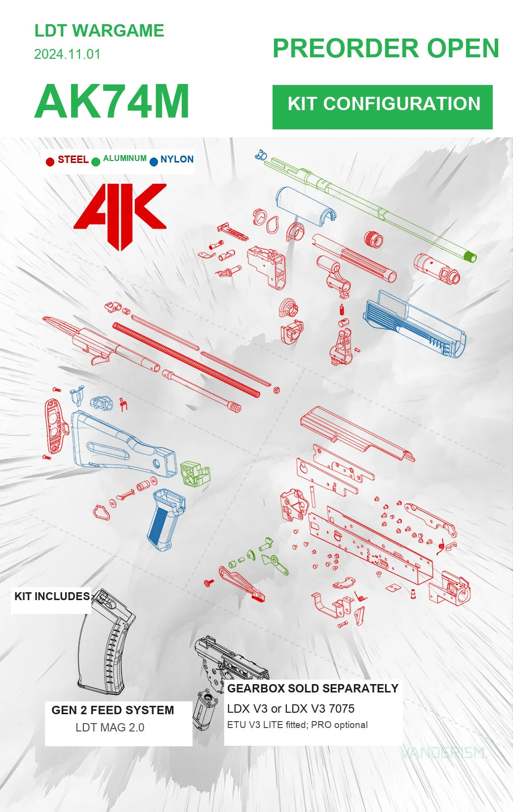 LDT AK74M Toy Model Kit (2024) (Pre-Order 50 Hari)