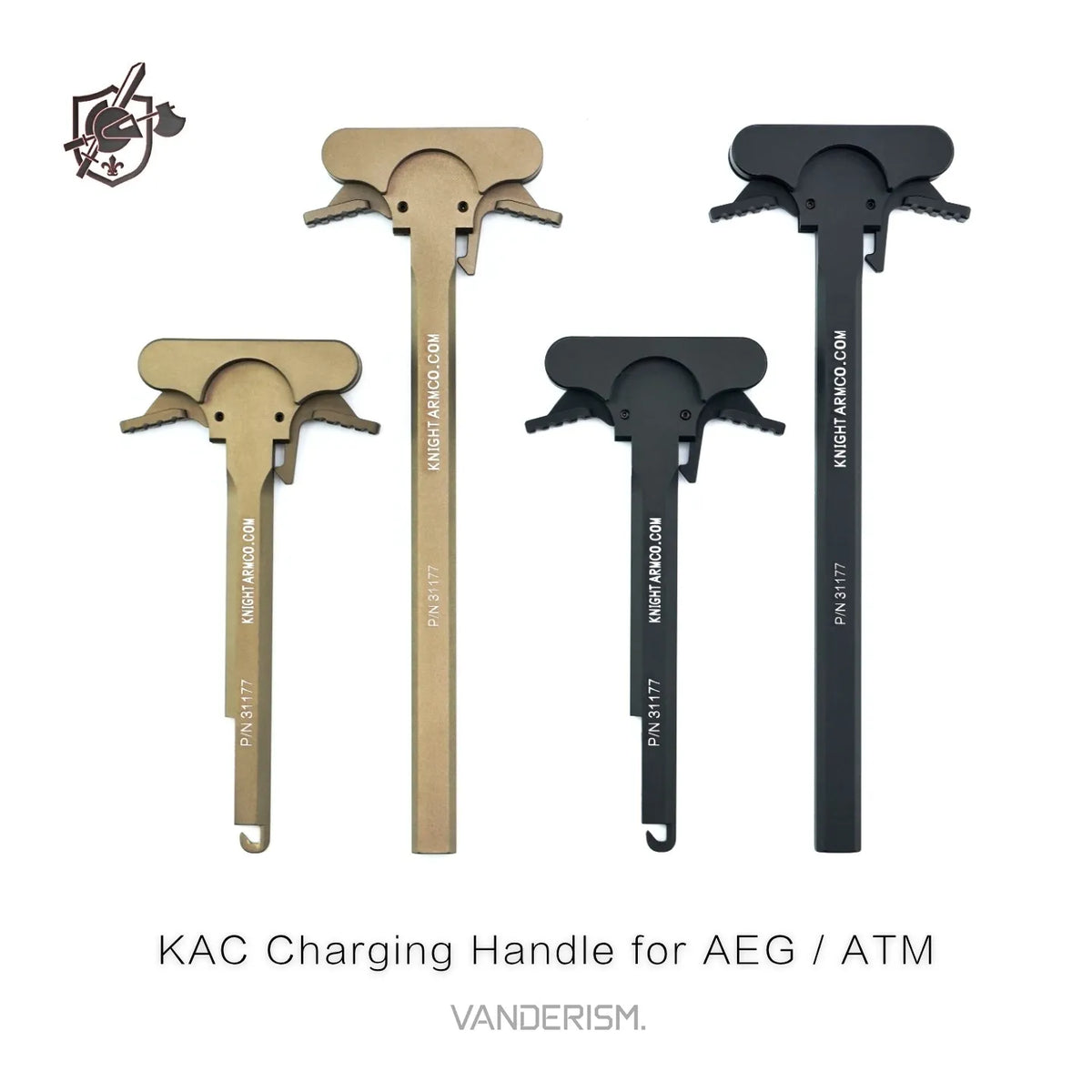 KAC Ambidextrous CNC Charging Handle for V2 and ATM (Pre-Order 50 Hari)
