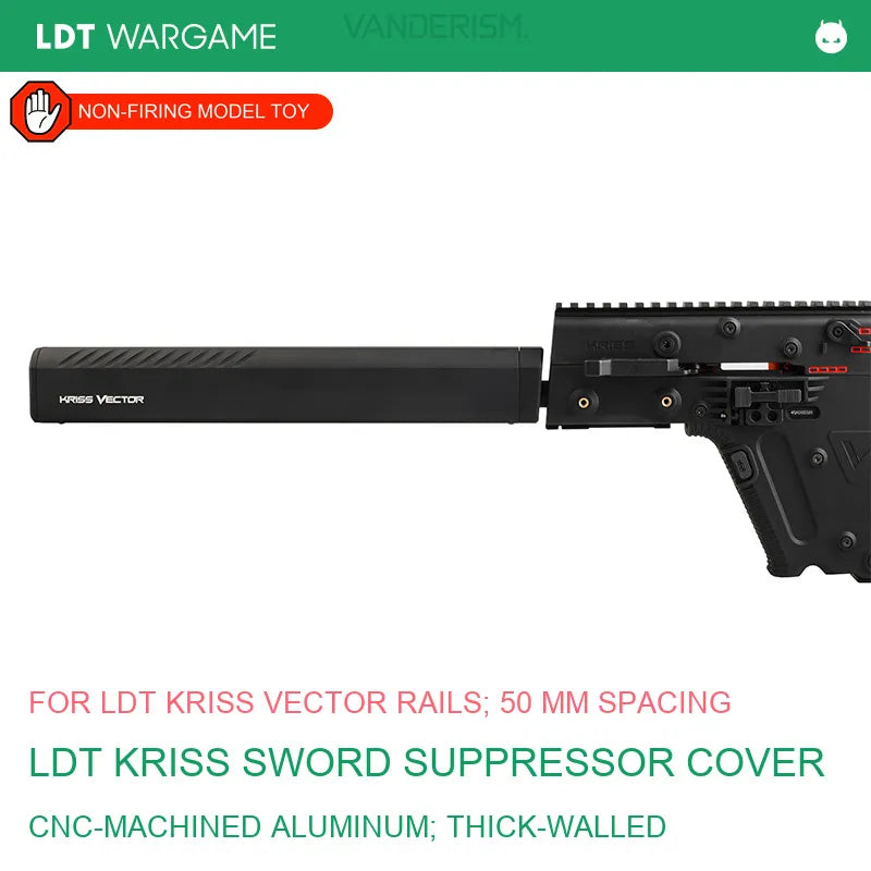 LDT KRISS Vector Handguard, Mock Suppressor and Rail Accessories (Pre-Order 50 Hari)