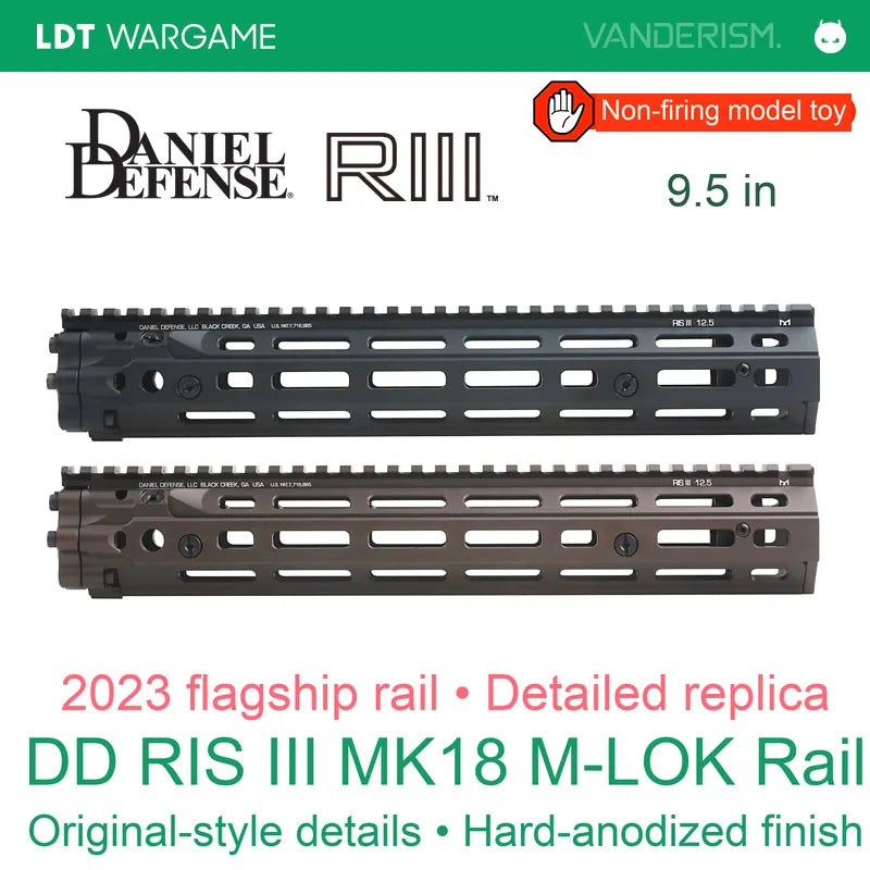 DD RIS3 MK18 Hard-Anodized MLOK Replica Handguard (Pre-Order 50 Hari)