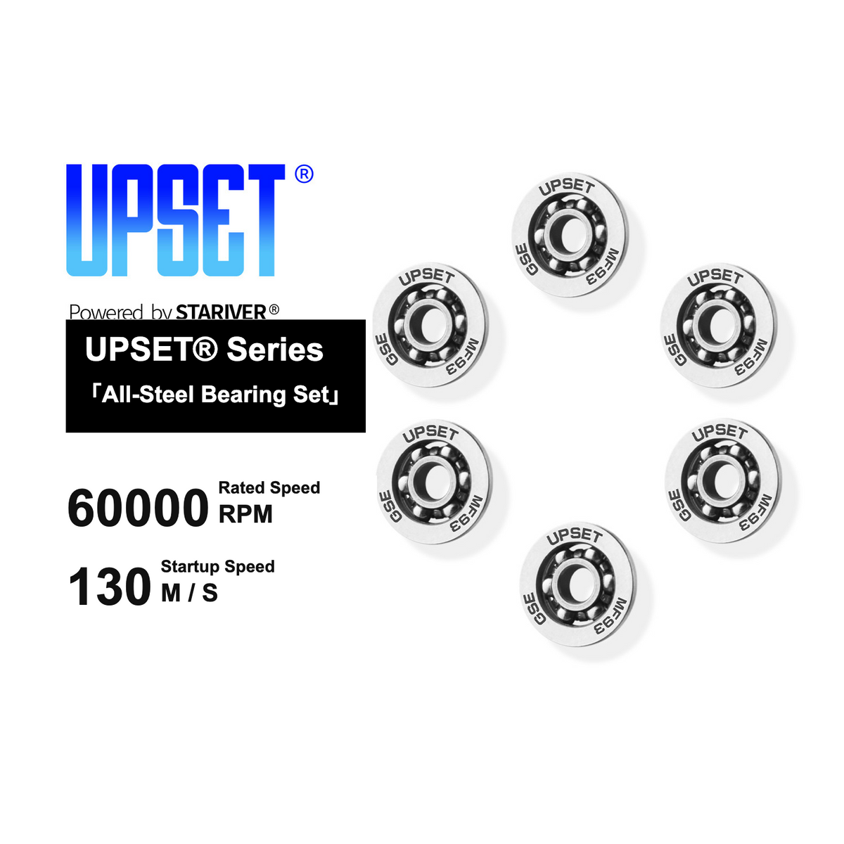 Galaxy Laboratory UPSET Full Steel Bearing Set