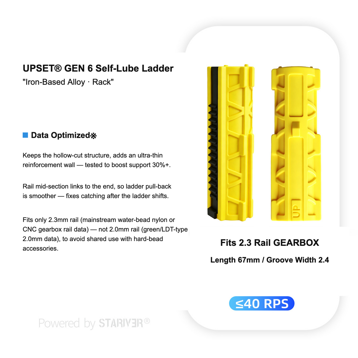 Galaxy Labs UPSET Gen6 Trigger Ladder Guide Rail v2.3