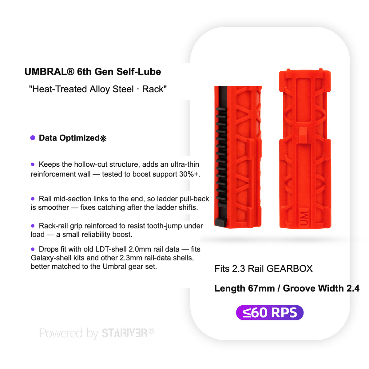 Galaxy Labs UMBRAL Gen6 Trigger Ladder Guide Rail