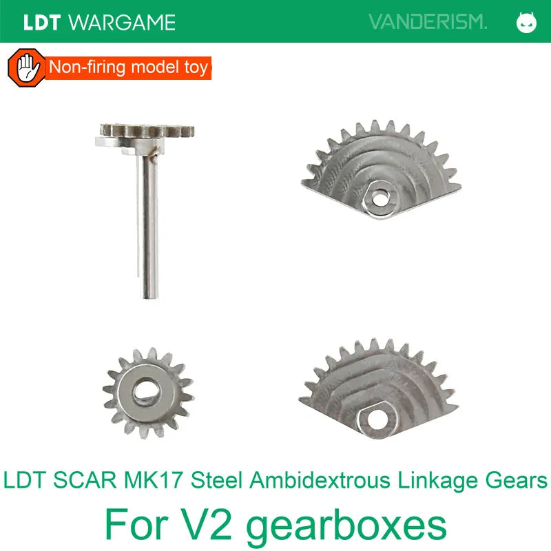 LDT SCAR MK17 Steel Ambidextrous Linkage Gears for LDX Gearboxes (Pre-Order 50 Hari)