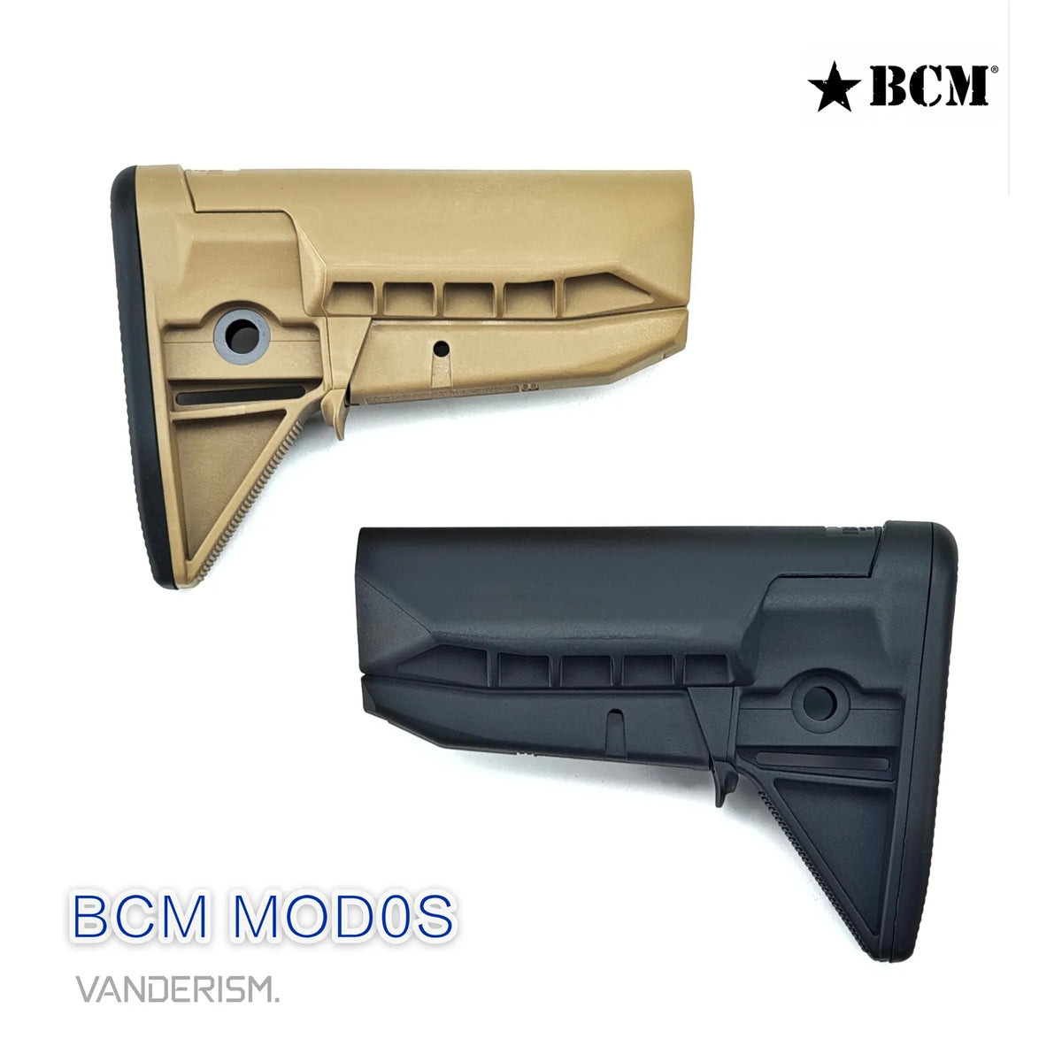 BCM MOD0S MOD2 MOD1 Nylon Stocks | Gel Blaster WGG WGB Airsoft (Pre-Order 50 Hari)