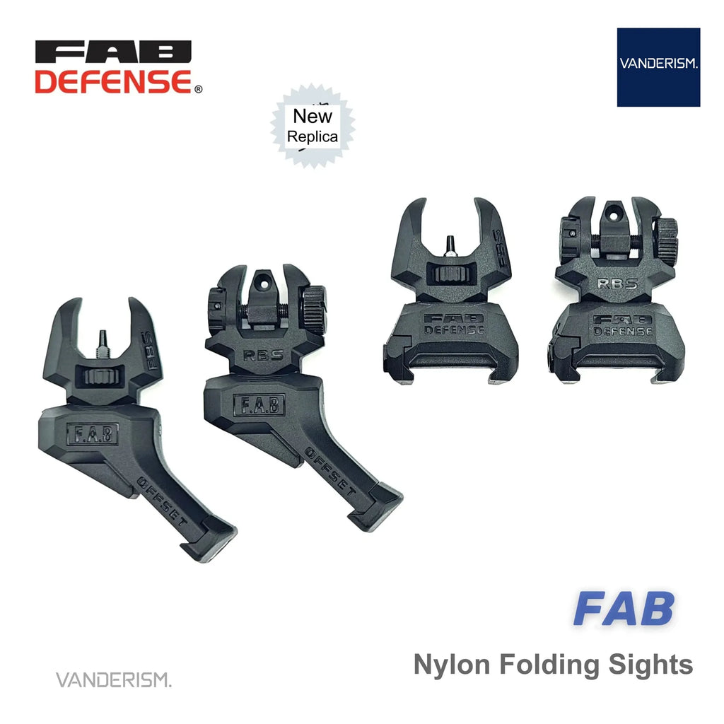 FAB DEFENSE Nylon and 45 Degree Offset Sights | Gel Blaster WGG WGB Airsoft (Pre-Order 50 Hari)
