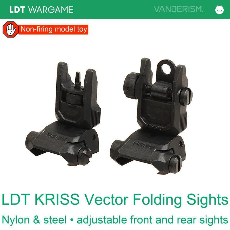LDT KRISS Vector Nylon / Steel Folding Front and Rear Sights (Pre-Order 50 Hari)