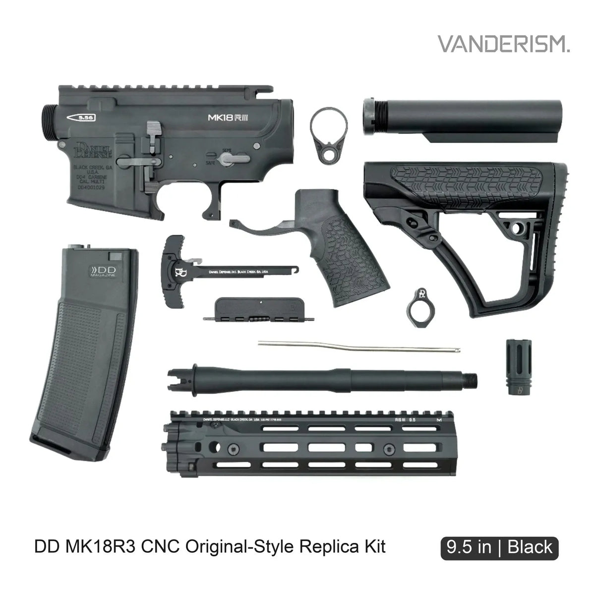 DD RIS3 CNC Metal Body Kit | Gel Blaster WGG WGB (Pre-Order 50 Hari)