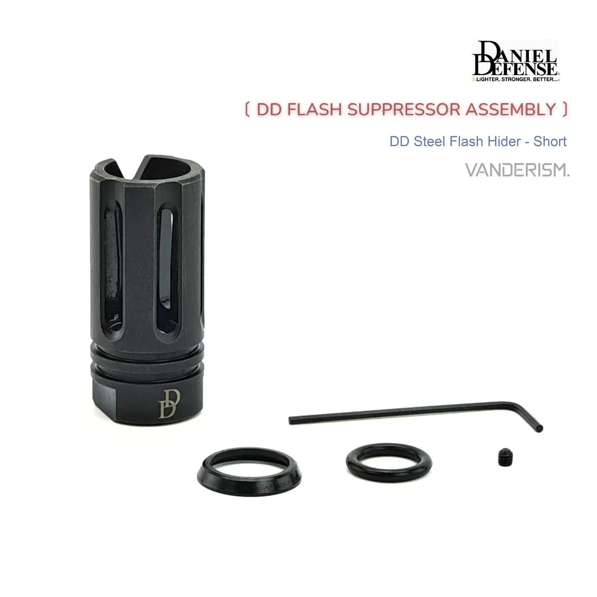 DD Steel Flash Hider | Gel Blaster WGG WGB Airsoft (Pre-Order 50 Hari)