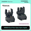 MGPCQB ARMOR Glow Fiber Optic Flip Up Sights | Gel Blaster WGG WGB Airsoft (Pre-Order 50 Hari)
