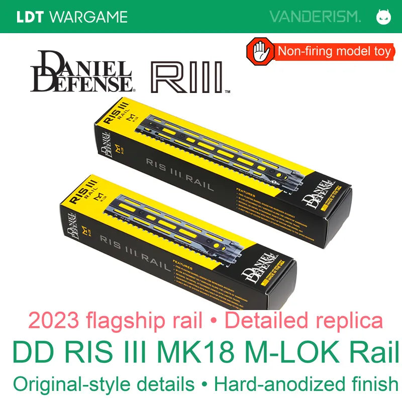 DD RIS3 MK18 Hard-Anodized MLOK Replica Handguard (Pre-Order 50 Hari)