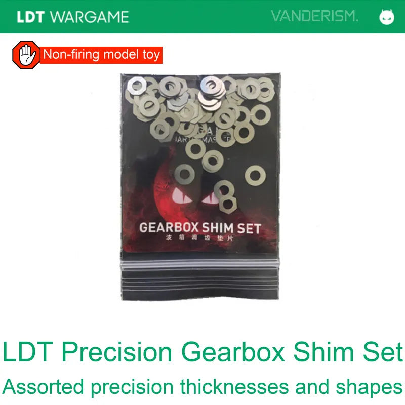 LDT LDX High-Precision Metal Gear Shims for V2/V3 Gearboxes (Pre-Order 50 Hari)