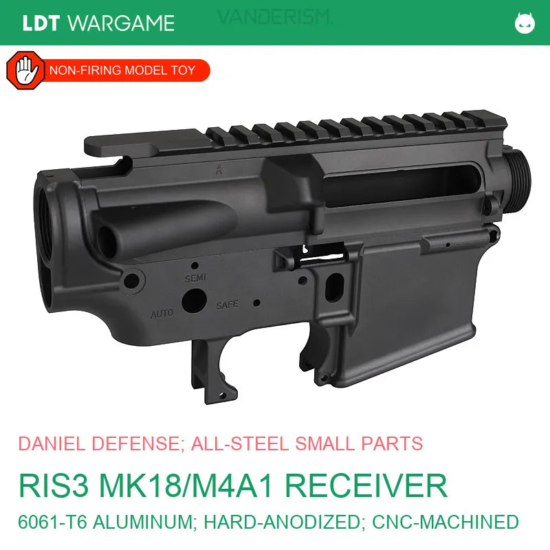LDT DD RIS3 MK18 / M4A1 CNC 6061T6 Aluminum-Alloy Model Receiver (Pre-Order 50 Hari)