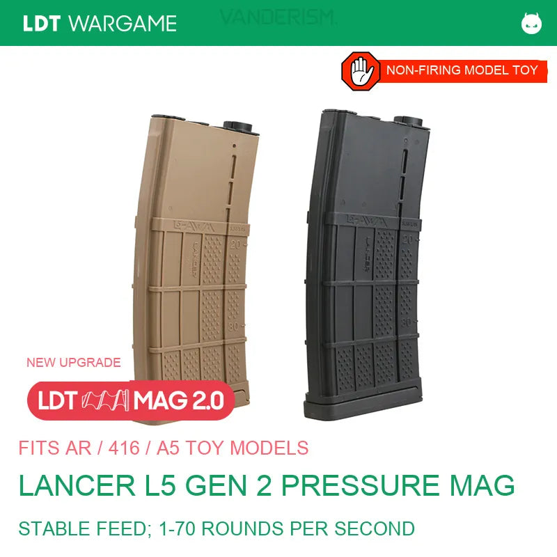 Lancer L5 Gen 2.0 Electric Pressure-Feed Gel Ball Magazine with Suling High-Speed Motor (Pre-Order 50 Hari)