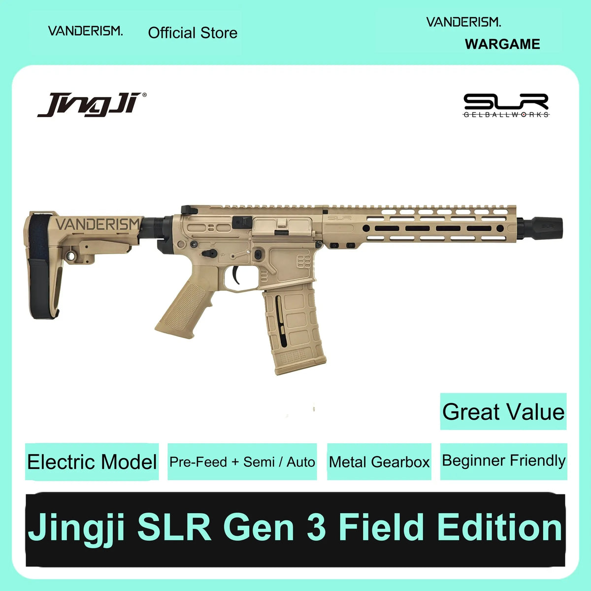 Jingji SLR Gen 3 Field Edition Gel Blaster (Pre-Order 50 Hari)