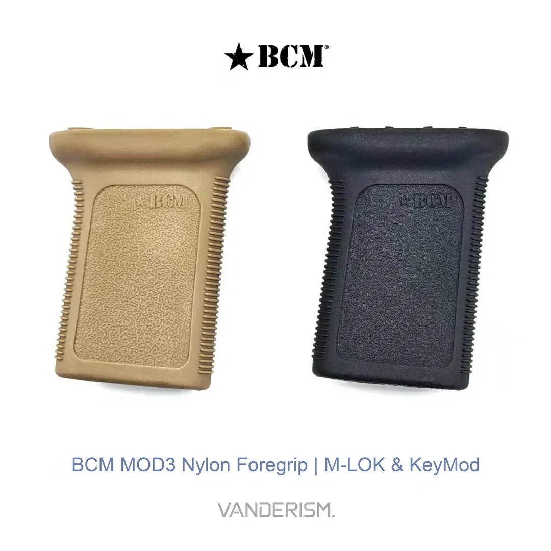 BCM MOD3 Nylon Foregrip M LOK and KeyMod (Pre-Order 50 Hari)