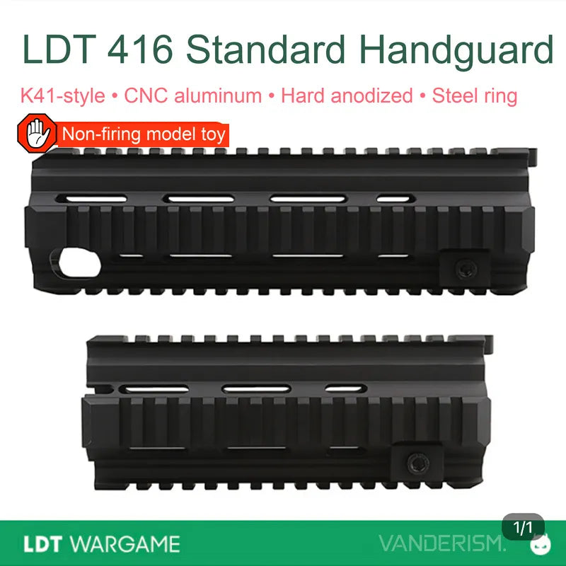 LDT 416plus Standard Replica Hard-Anodized Metal Handguard with Steel Threaded Ring (Pre-Order 50 Hari)