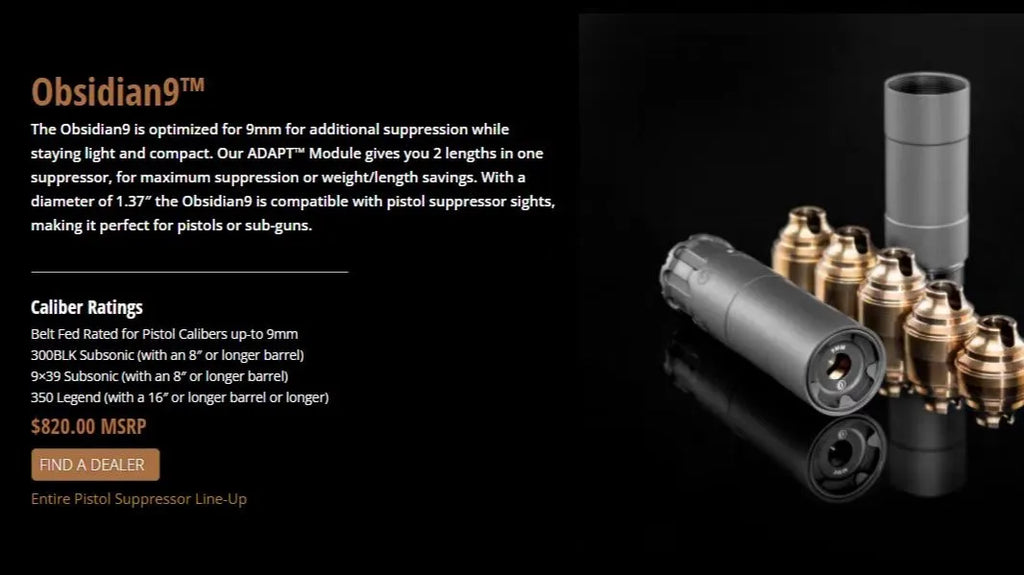 RUGGED Obsidian 9 and 45 Metal Mock Suppressors | Gel Blaster WGG WGB Airsoft (Pre-Order 50 Hari)