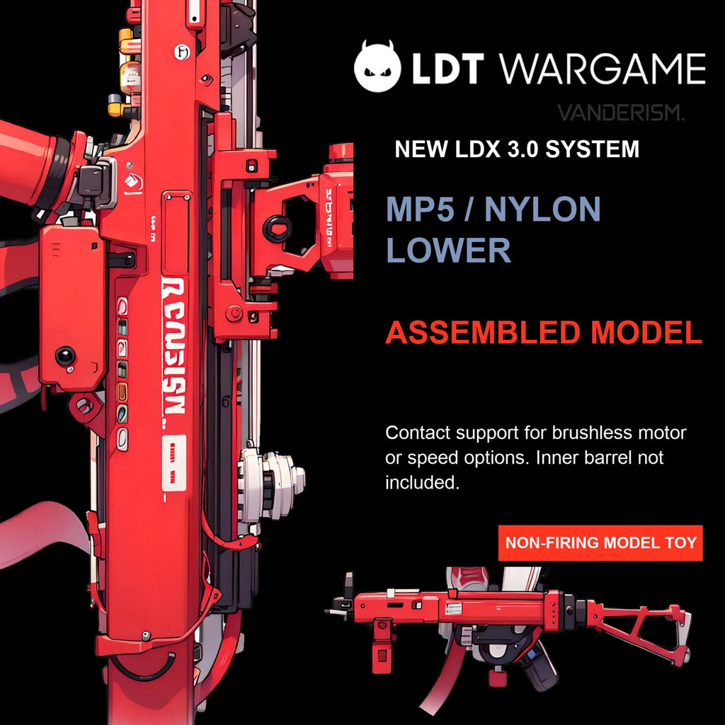 LDT MP5 2.0 Assembled Toy Model, Standard Nylon Lower, Metal Upper, Steel Small Parts, Gen 2 LDX Green Electronic-Control Gearbox (Pre-Order 50 Hari)