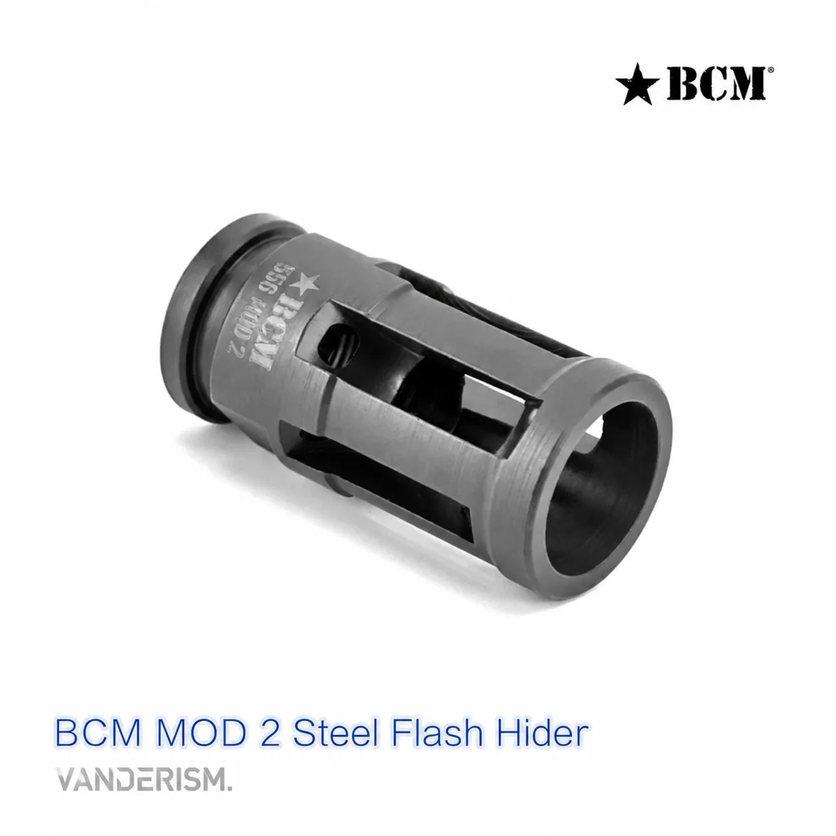 BCM MOD Steel Flash Hiders 14mm CCW | Gel Blaster WGG WGB Airsoft (Pre-Order 50 Hari)