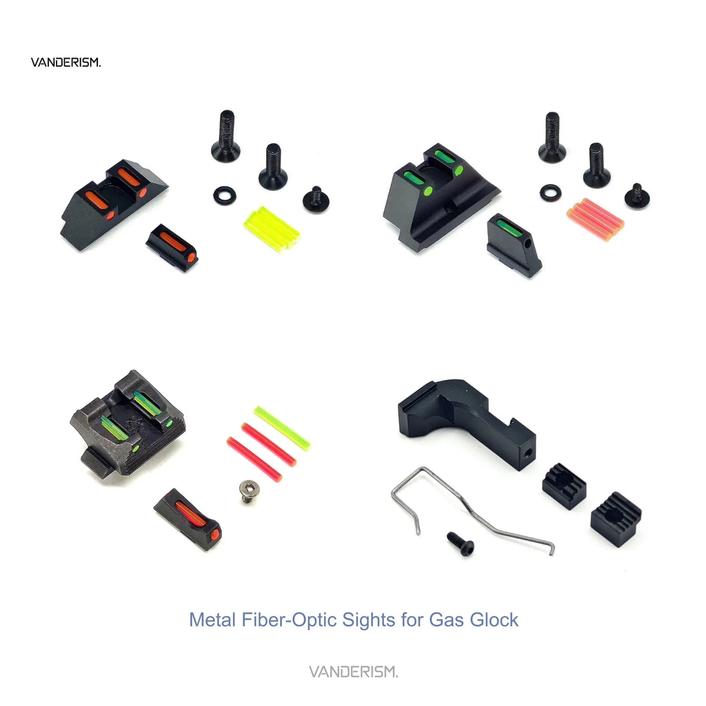 Kublai Glock P1 Fiber Optic Metal Sights (Pre-Order 50 Hari)