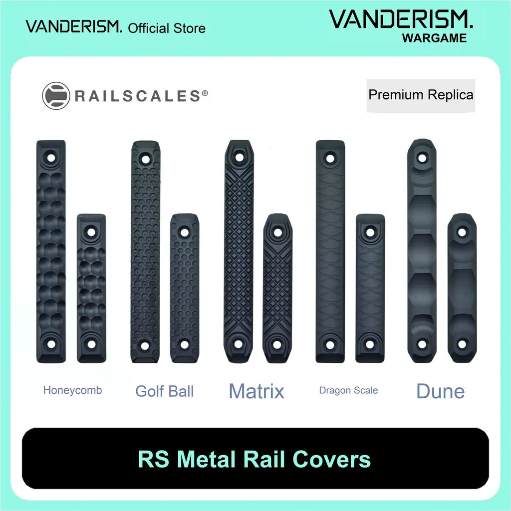 RAILSCALES CNC Aluminum M LOK Rail Covers (Pre-Order 50 Hari)