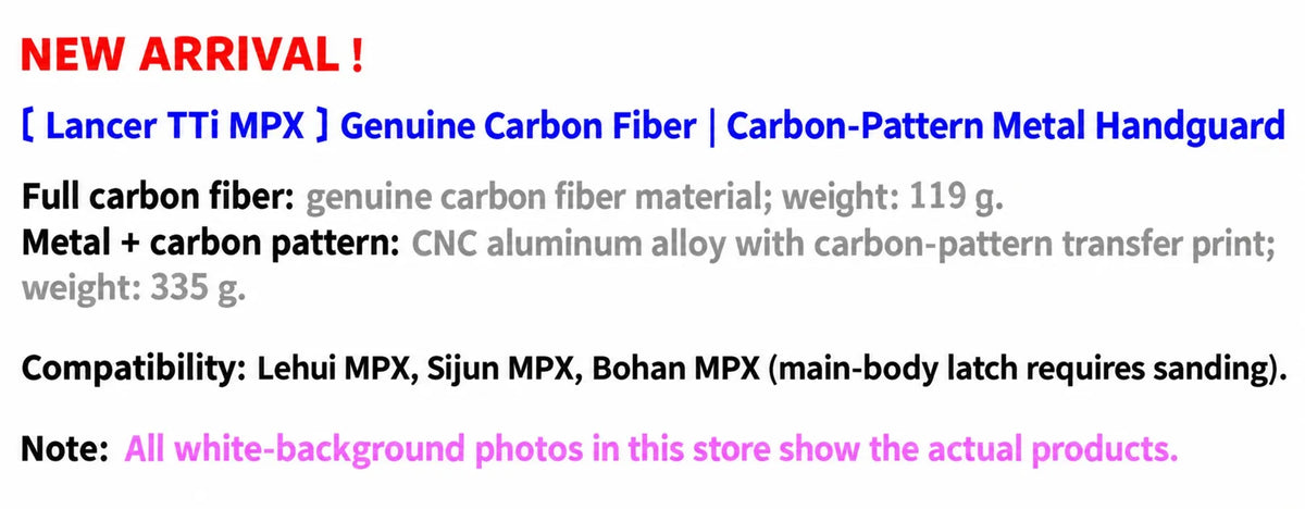 SIG MPX Carbon Fiber and Metal Handguards (Pre-Order 50 Hari)