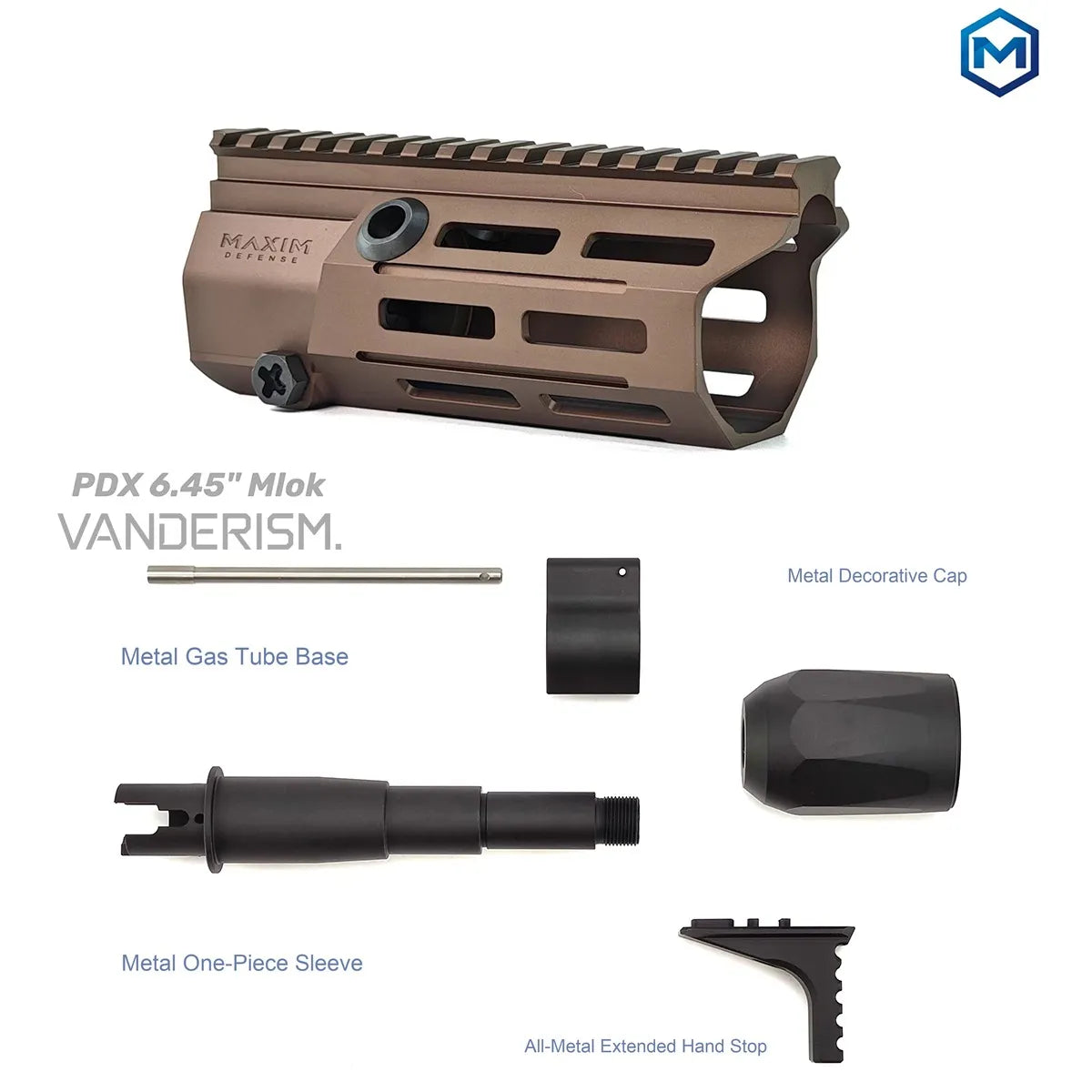 MAXIM DEFENSE PDX Metal Handguards | Gel Blaster WGG WGB Airsoft (Pre-Order 50 Hari)