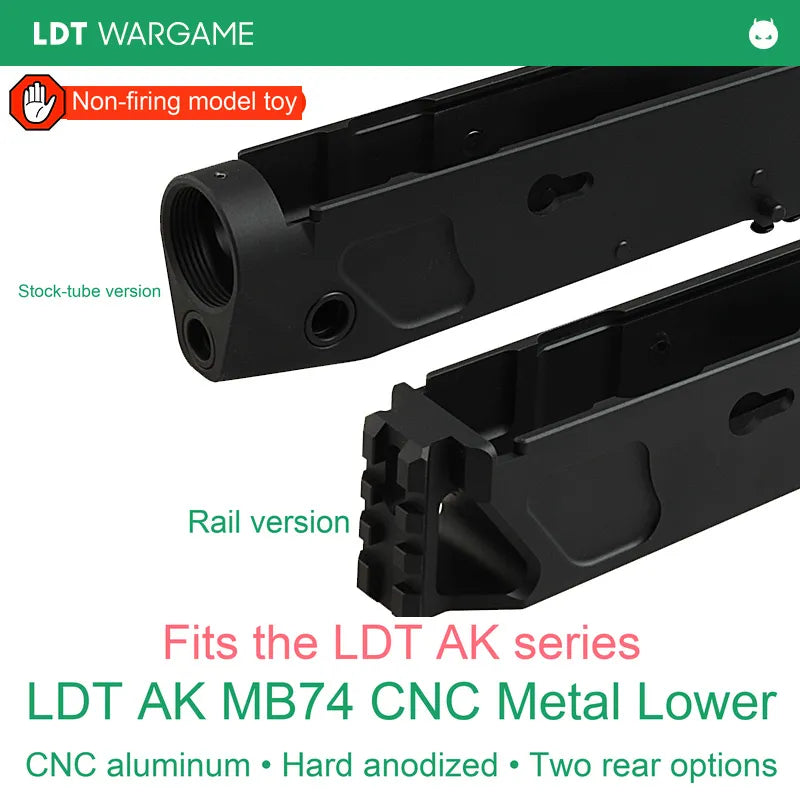 LDT AK MB74 CNC Aluminum Lower Receiver with Two Stock-Interface Options (Pre-Order 50 Hari)