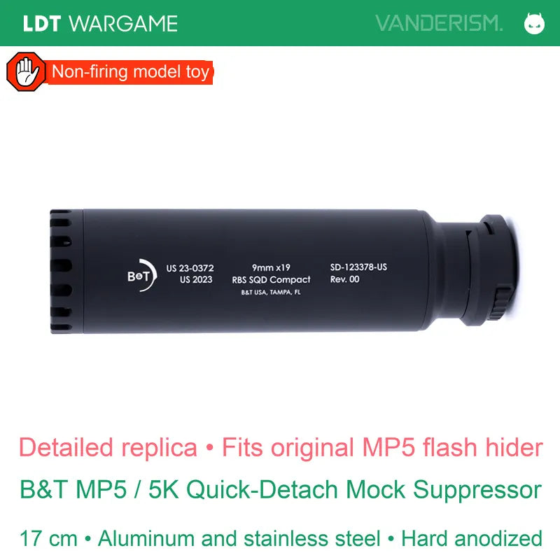 B&T MP5/MP5K Compact Quick-Detach Mock Suppressor (Pre-Order 50 Hari)