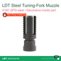LDT 416C QPQ Steel Tuning-Fork-Style Decorative Muzzle for Toy Models (Pre-Order 50 Hari)