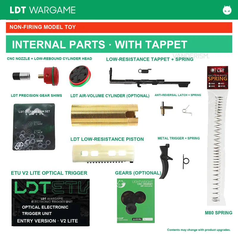 LDX 3.0 Expert CNC 7075 Aluminum Externally Wired Gearbox Shell and Internal Kits (Pre-Order 50 Hari)