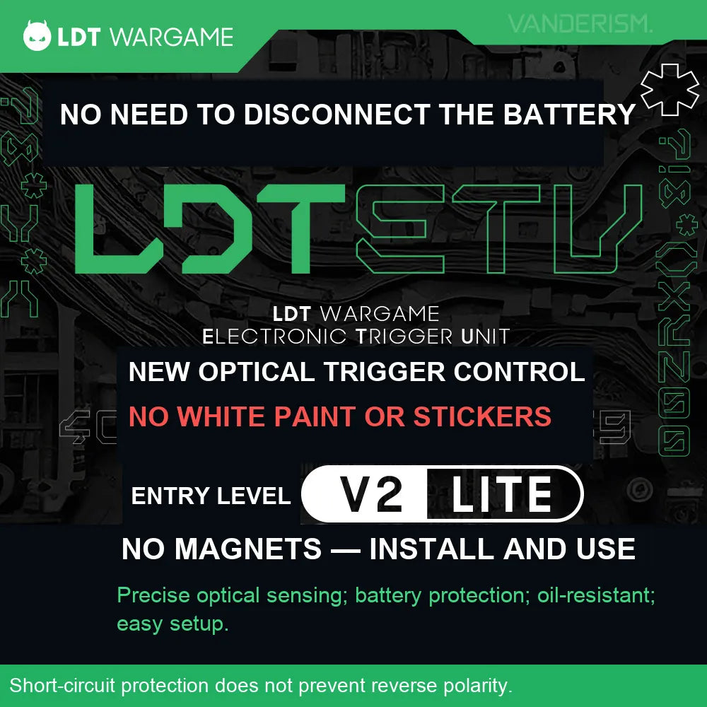 LDT ETU V3 LITE Optical Electronic Trigger Unit for AK Gearboxes, Battery / Short-Circuit Protection and Oil-Resistant Sensing (Pre-Order 50 Hari)