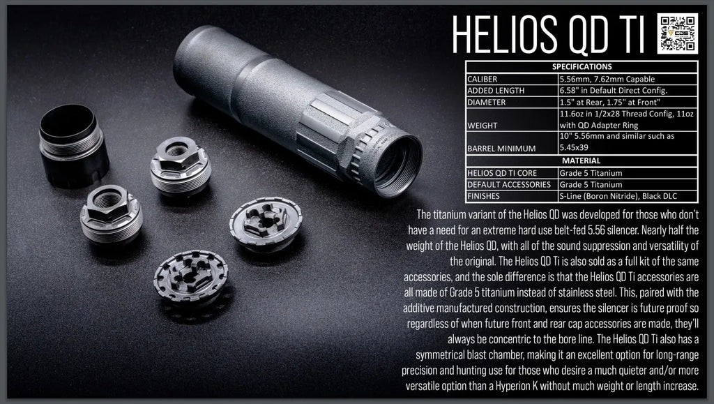 CGS HELIOS QD TI Metal Mock Suppressor | Gel Blaster WGG WGB Airsoft (Pre-Order 50 Hari)