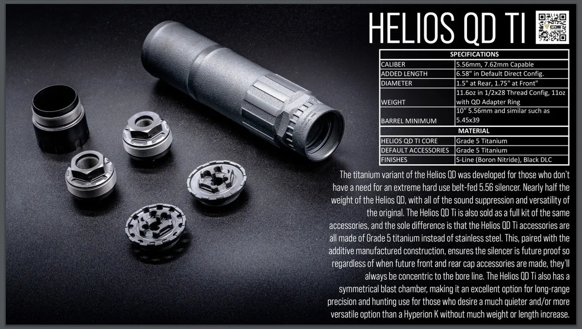 CGS HELIOS QD TI Metal Mock Suppressor | Gel Blaster WGG WGB Airsoft (Pre-Order 50 Hari)