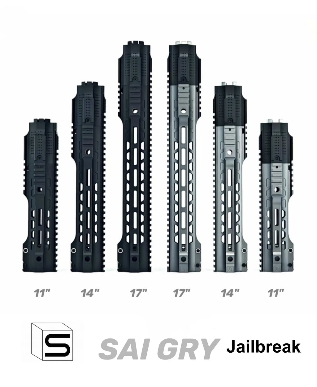 Salient Arms SAI GRY Jailbreak Metal Handguards | Gel Blaster WGG WGB Airsoft (Pre-Order 50 Hari)