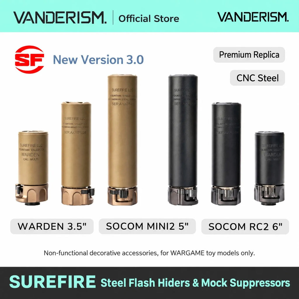SUREFIRE WARDEN SOCOM MINI2 RC2 Muzzle Device Collection | Gel Blaster WGG WGB Airsoft (Pre-Order 50 Hari)