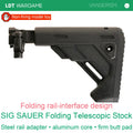 SIG Folding Retractable Toy-Model Stock with Steel Rail Interface (Pre-Order 50 Hari)