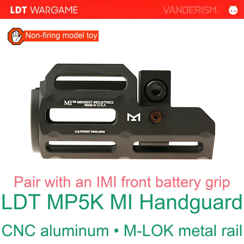 LDT MP5K MI CNC MLOK Handguard for Toy Models (Pre-Order 50 Hari)