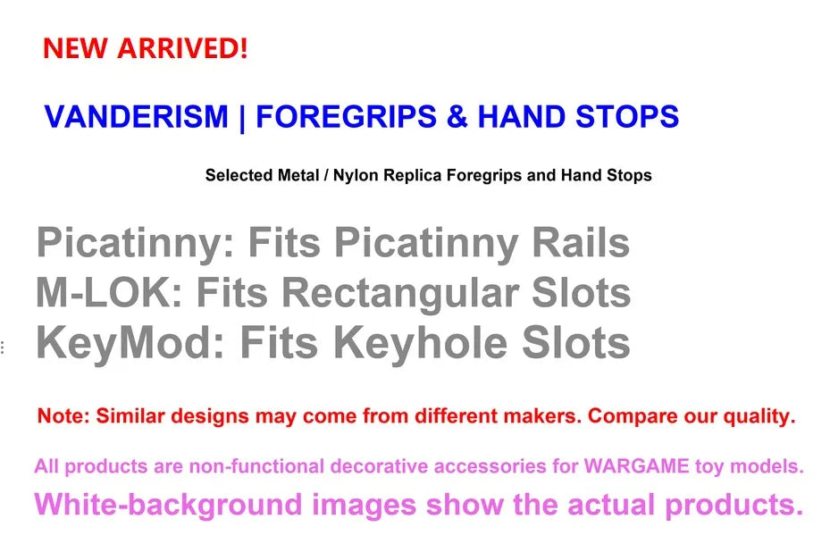 Foregrip and Handstop Collection (Pre-Order 50 Hari)