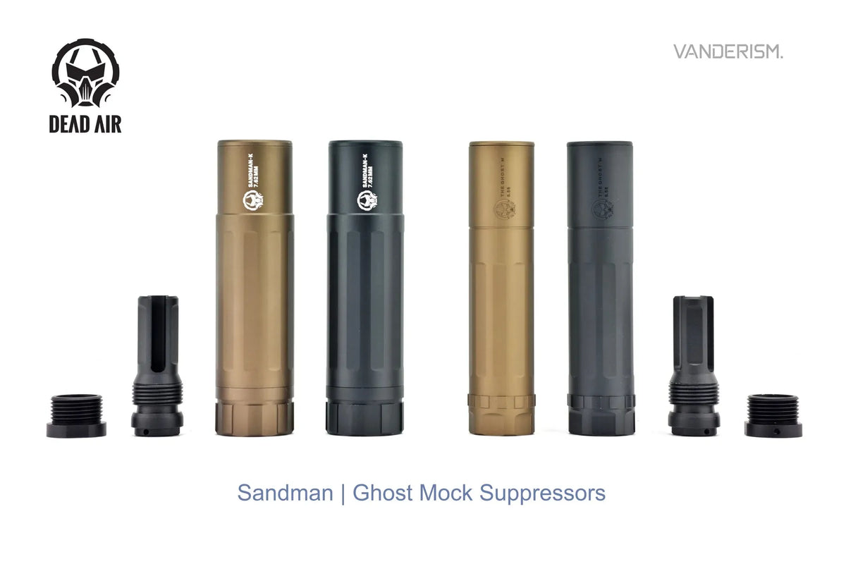DEAD AIR Sandman and Ghost Aluminum Mock Suppressor Sets | Gel Blaster WGG WGB Airsoft (Pre-Order 50 Hari)