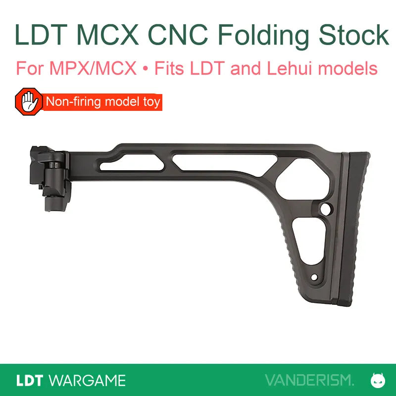 LDT MCX / MPX CNC Metal Folding Stock with Soft Shoulder Pad for LDT / Lehui Toy Models (Pre-Order 50 Hari)