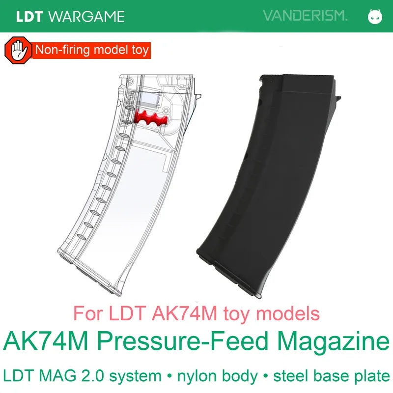 LDT AK105 / 74M Gen 2 High-Speed Pressure-Feed Gel Magazine; AKA Compatible with Adapter (Pre-Order 50 Hari)