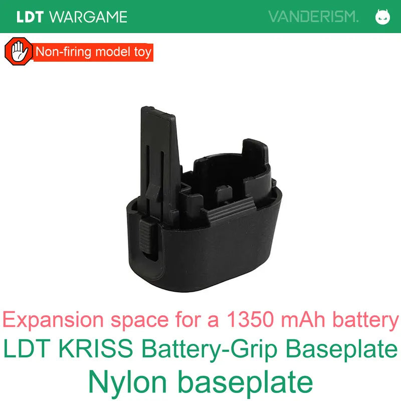LDT KRISS Vector Grip Baseplate for Expanded Battery Space (Pre-Order 50 Hari)