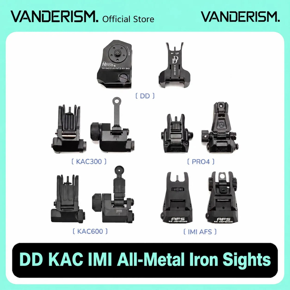 AFS KAC300 KAC600 DD PRO4 Metal Sights (Pre-Order 50 Hari)